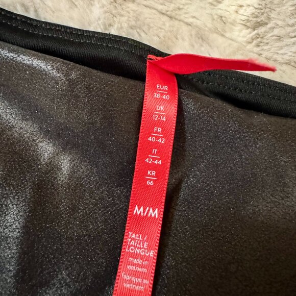 Spanx Faux Leather Leggings Tall Medium High-Waist, Shaping Black Leggings - Picture 14 of 16